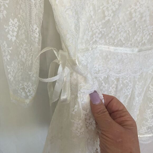 Jessica McClintock vintage 90’s ivory white lace Victorian wedding dress 6 - Picture 9 of 10